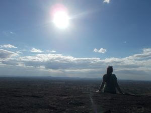 Anna Rago on a mountaintop