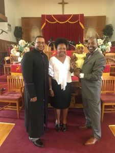 Pam and Sherard at church